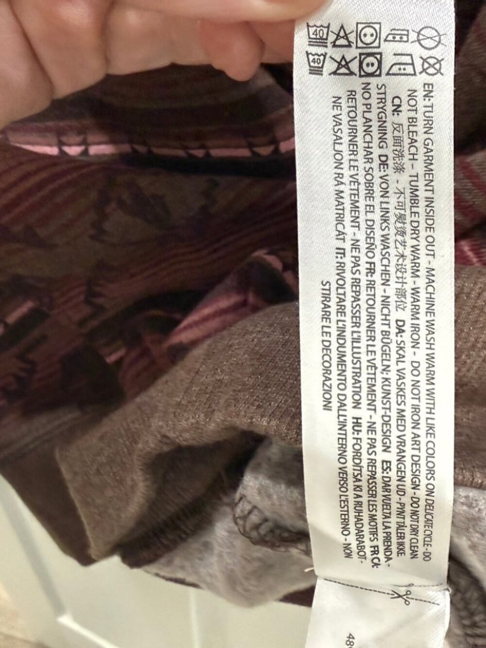 Ariat REAL Allover Print Hood Womens M Brown Western Horse Pullover - Picture 6 of 10